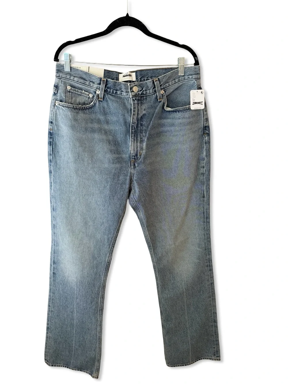 Agolde Vintage High Rise Flares Light Wash Women's blue Jeans clamor FWRD 32
